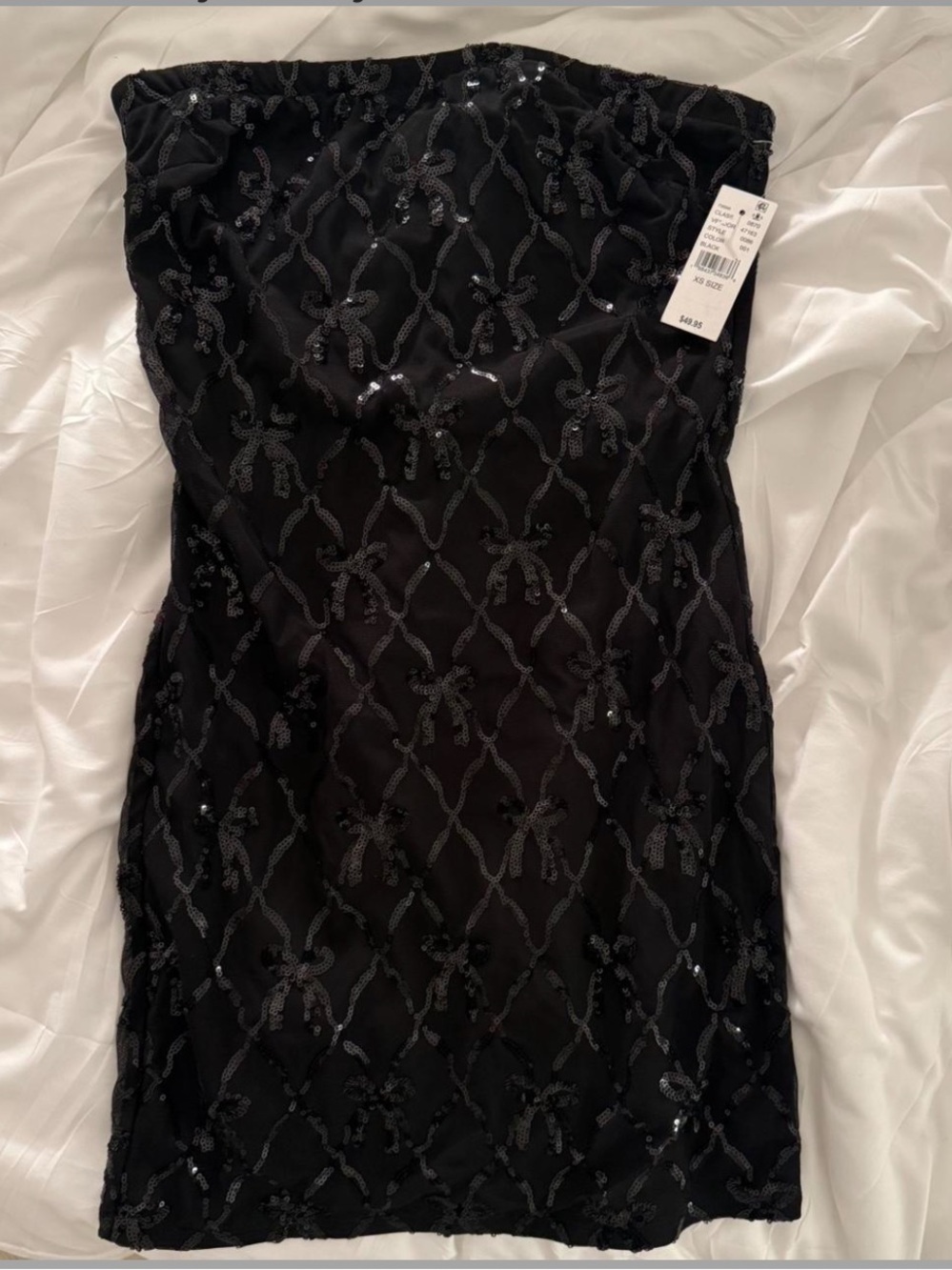 PacSun Black Strapless Sequin Dress